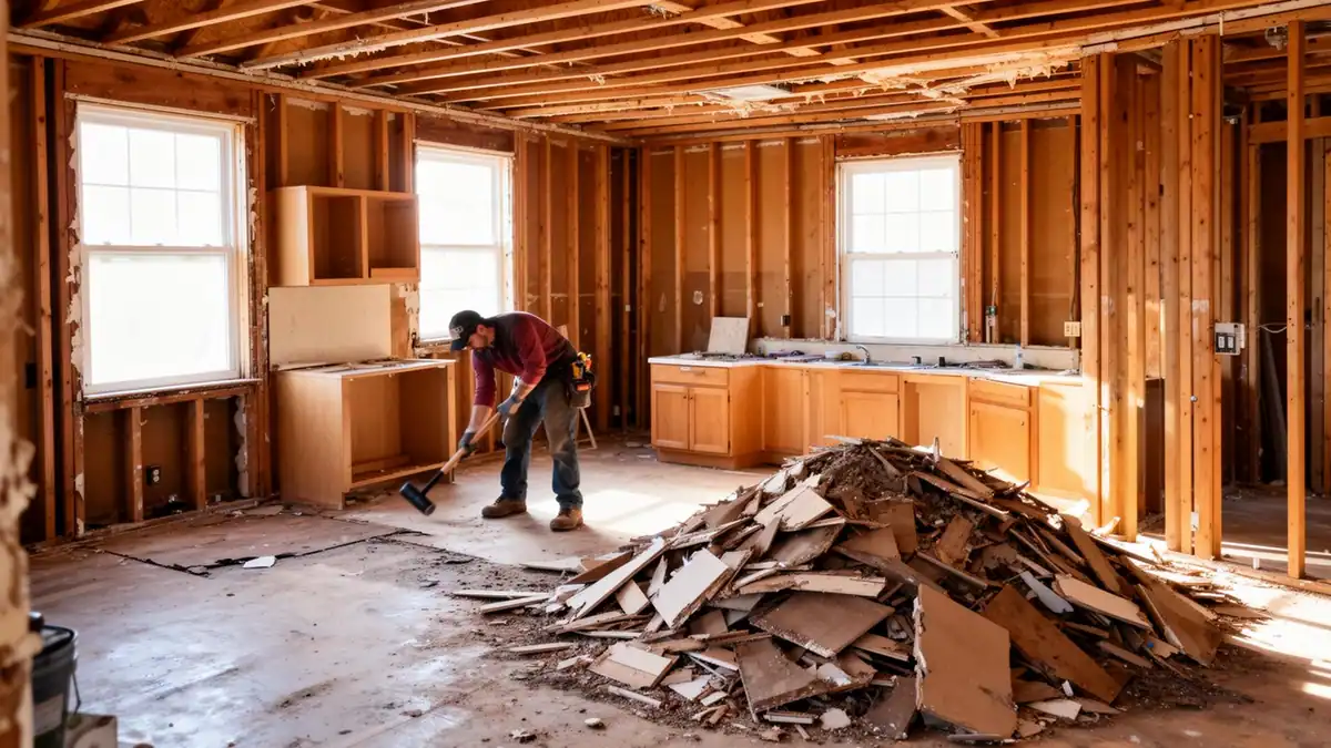 Investor House Gut-Out — completed house gutting project by Demo Dynasty