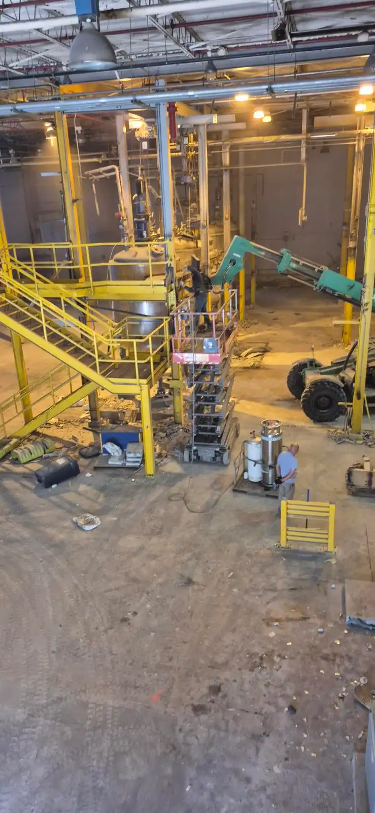 Large-scale industrial cleanup and demolition site